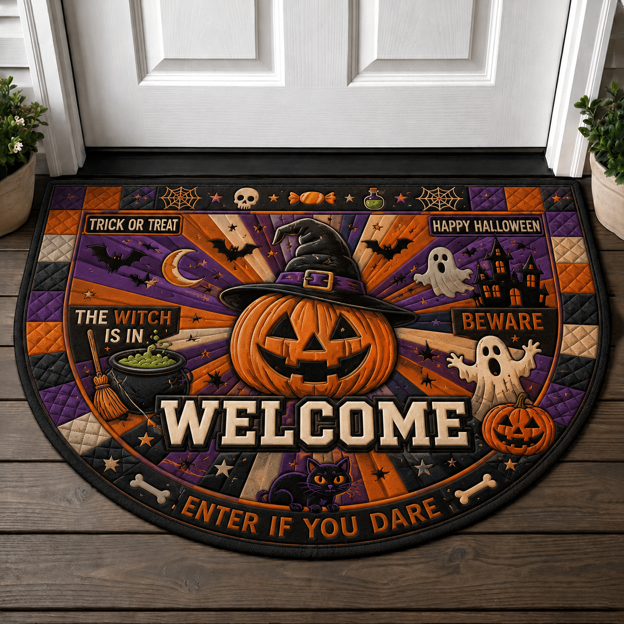 4th of July Welcome Mat - Patriotic American Flag Outdoor Doormat - 5to9vibe