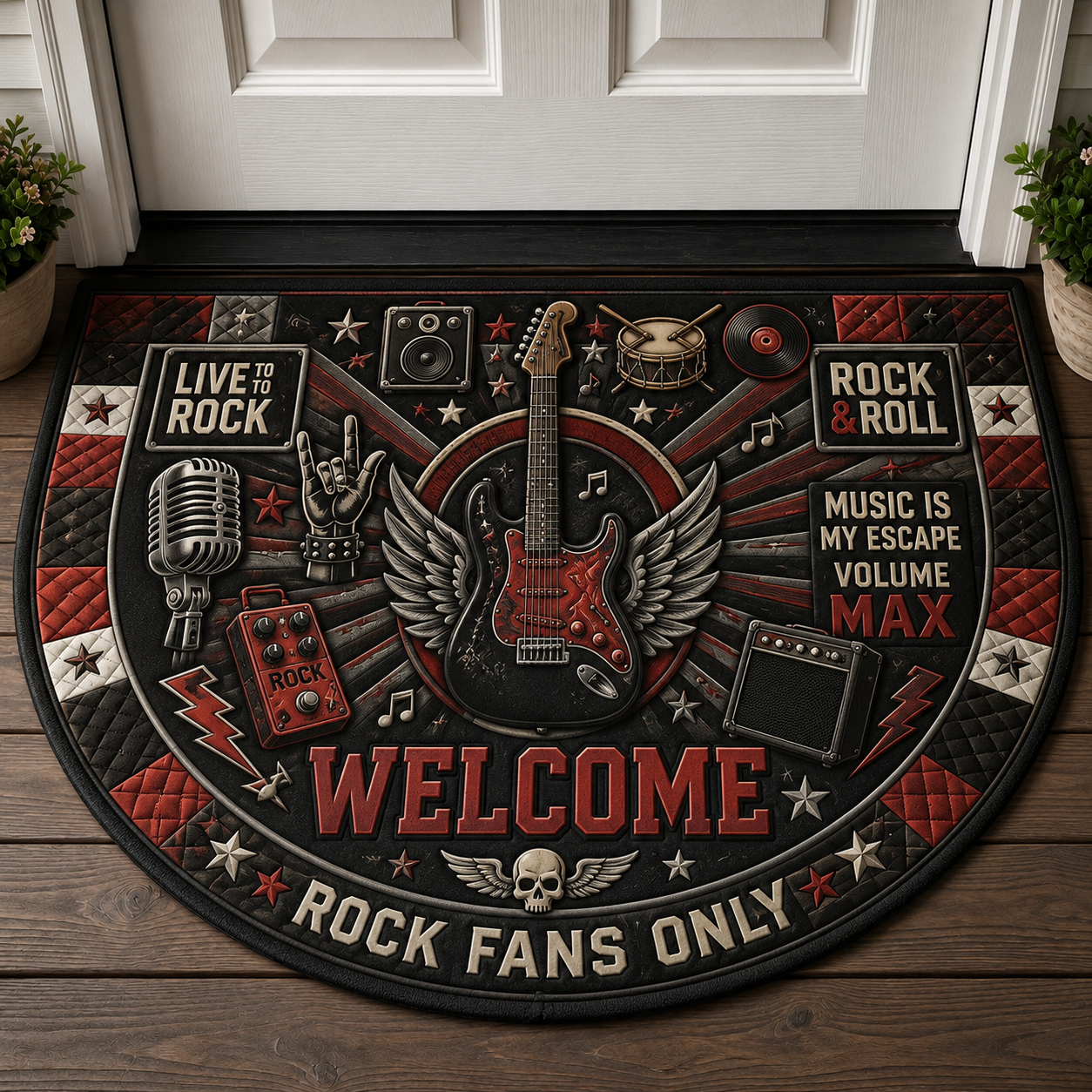 Jazz Music Welcome Mat - Jazz Lives Here Saxophone Outdoor Doormat - 5to9vibe