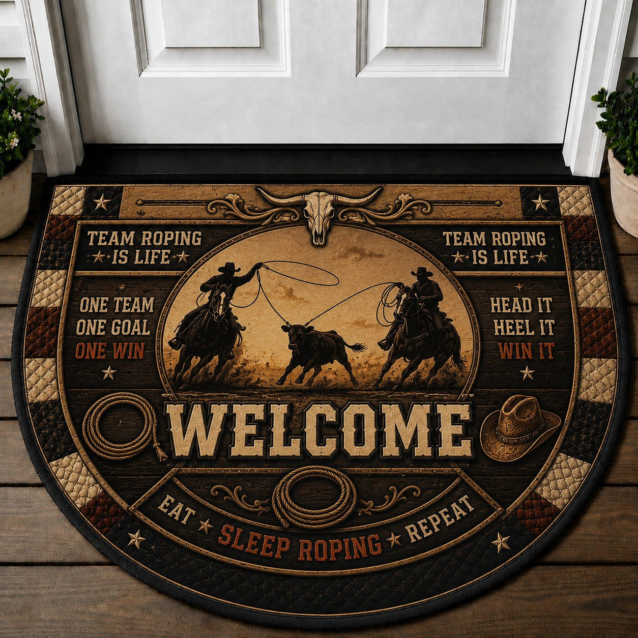 Cowgirl Welcome Mat – "Live Love Ride" Western Cowgirl Home Decor Doormat - 5to9vibe