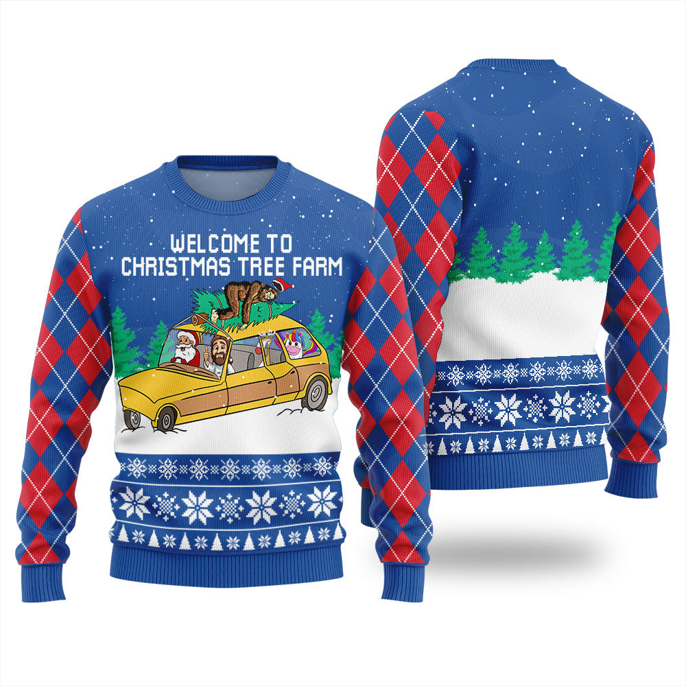 Welcome To Christmas Tree Farm Women's Ugly Christmas Sweater