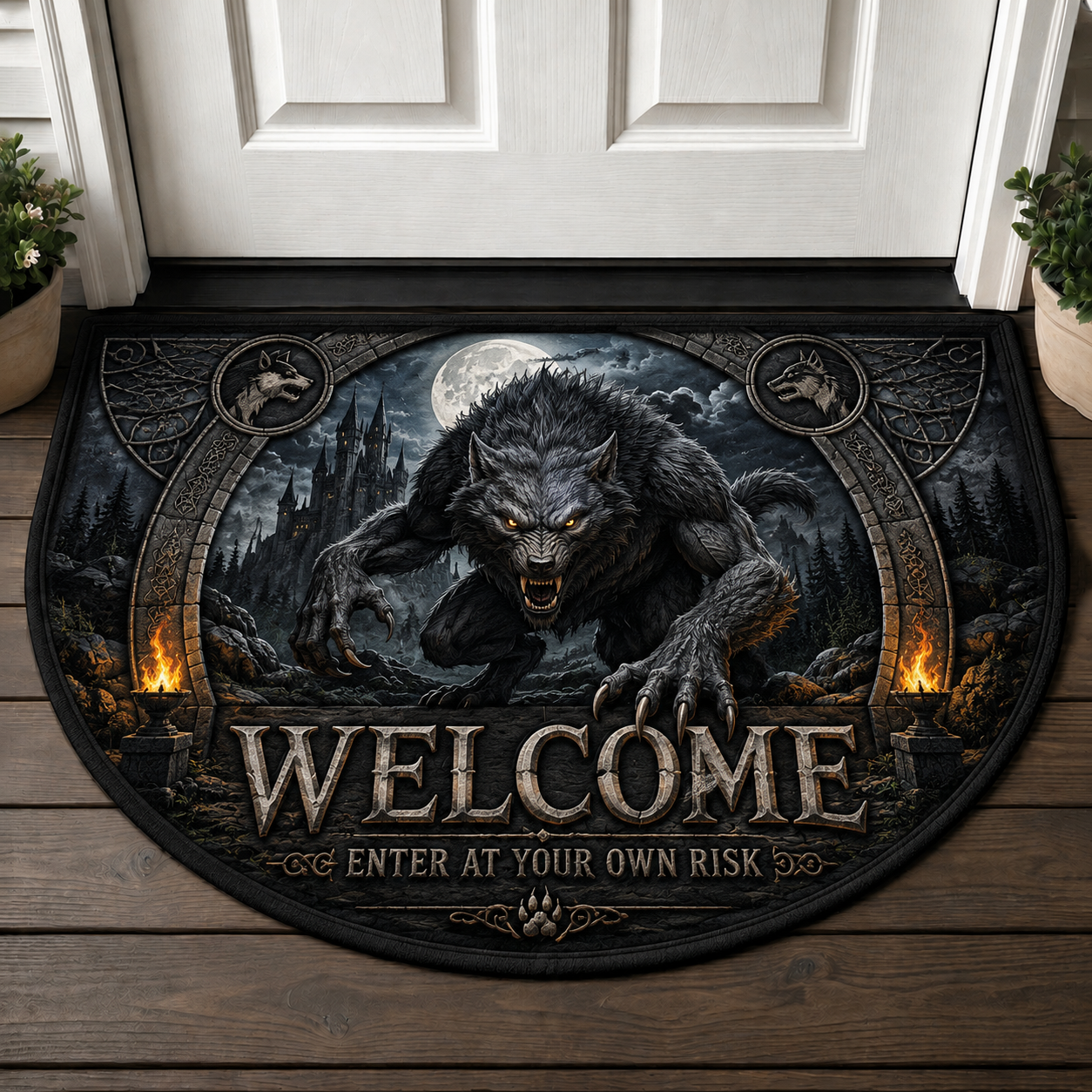 Welcome To Our Magical Home Unicorn Doormat - Rainbow & Castle Welcome Mat - 5to9vibe