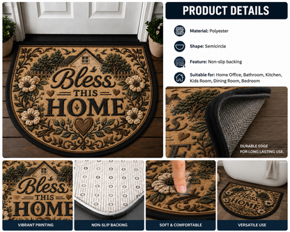 Welcome To Nana House Doormat - Hugs Kisses & Love Floral Welcome Mat - 5to9vibe