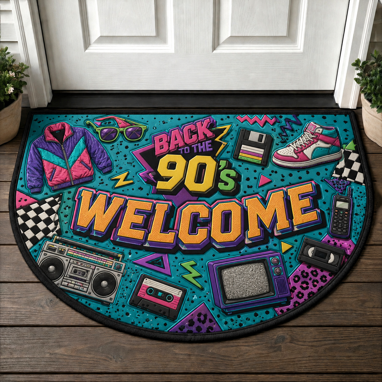 Retro Pin Up Girl Welcome Mat - Vintage Style Aesthetic Doormat - 5to9vibe