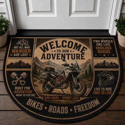 Indian Motorcycle Welcome Mat - Legacy Built For Legends Biker Doormat - 5to9vibe