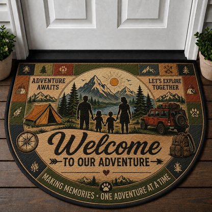Camp Kitchen Welcome Doormat - Cook Eat Relax Repeat Outdoor Mat - 5to9vibe