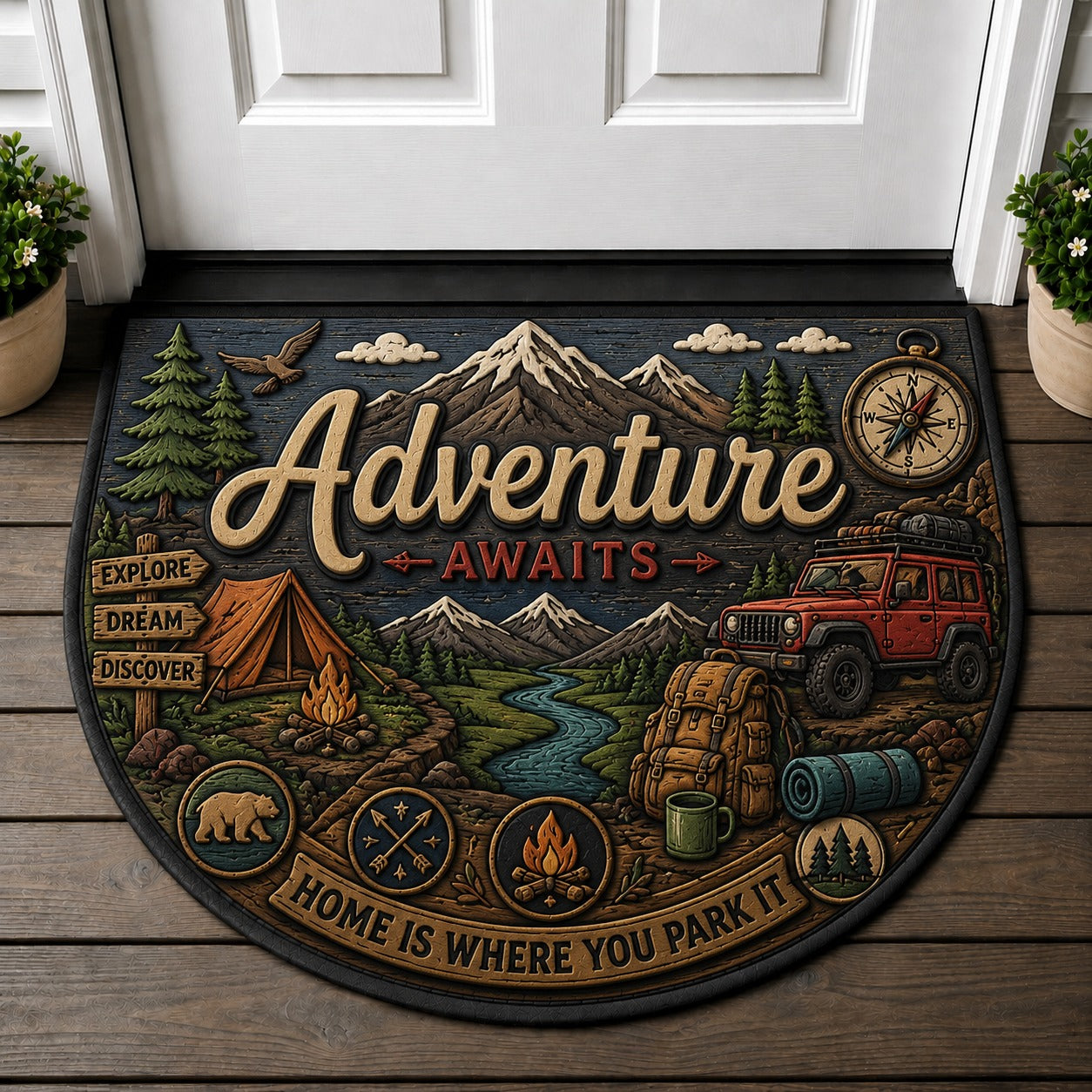 Welcome To My Herb Garden Doormat - Herb Garden Botanical Plant Welcome Mat - 5to9vibe