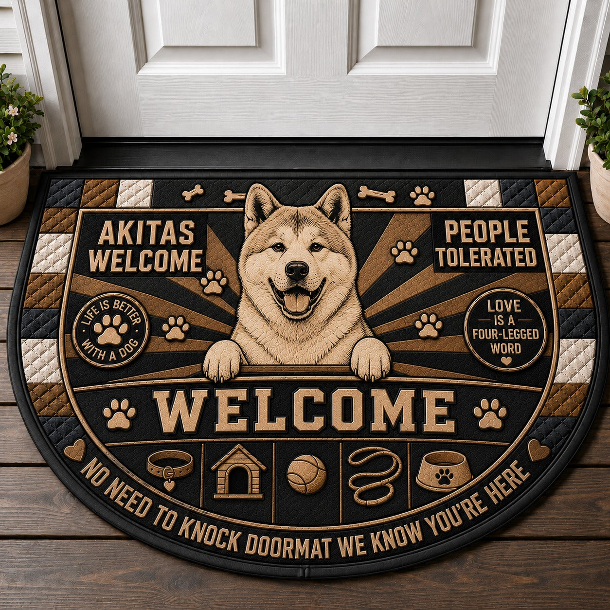 Scottish Terrier Welcome Mat – "A Scottie Lives Here" Funny Doormat - 5to9vibe