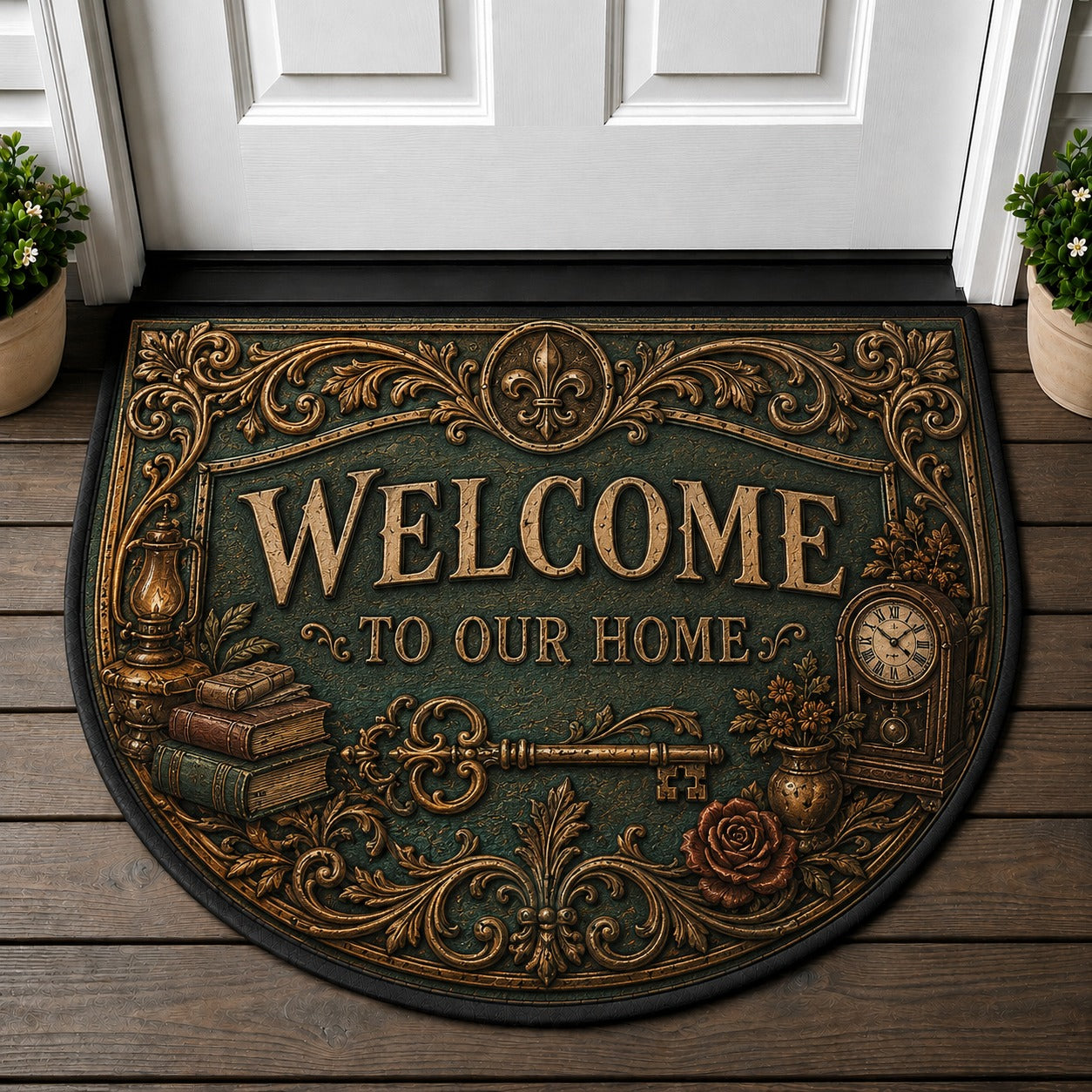 Welcome Make Yourself At Home Doormat - Industrial Classic Rustic Welcome Mat - 5to9vibe