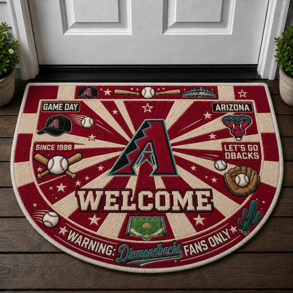 Baseball All Teams Custom Quilted Print Premium Welcome Mat – Personalized Baseball Doormat
