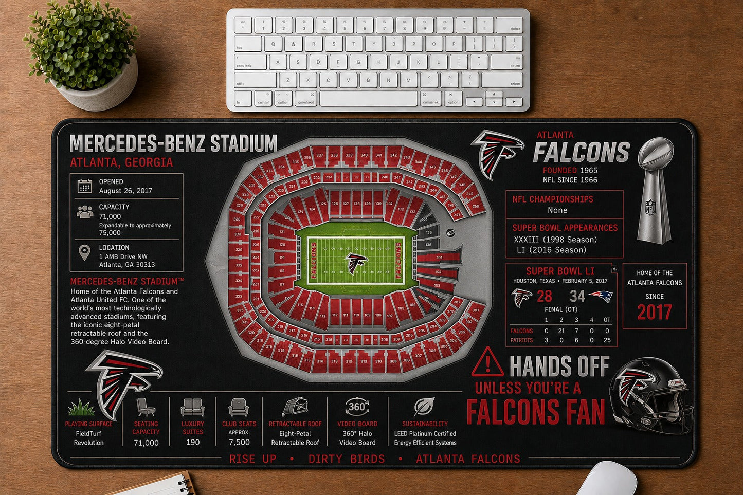 All Football Stadium Schematic Desk Mat Mouse Pad Plus Size Trending - 5to9vibe