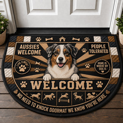 Cavalier King Charles Welcome Mat – "People Tolerated" Pet Doormat - 5to9vibe