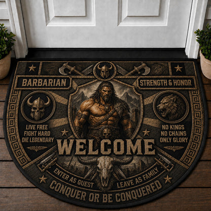 Spartan Welcome Mat – "Victory Or Glory" Ancient Greek Warrior Outdoor Doormat - 5to9vibe