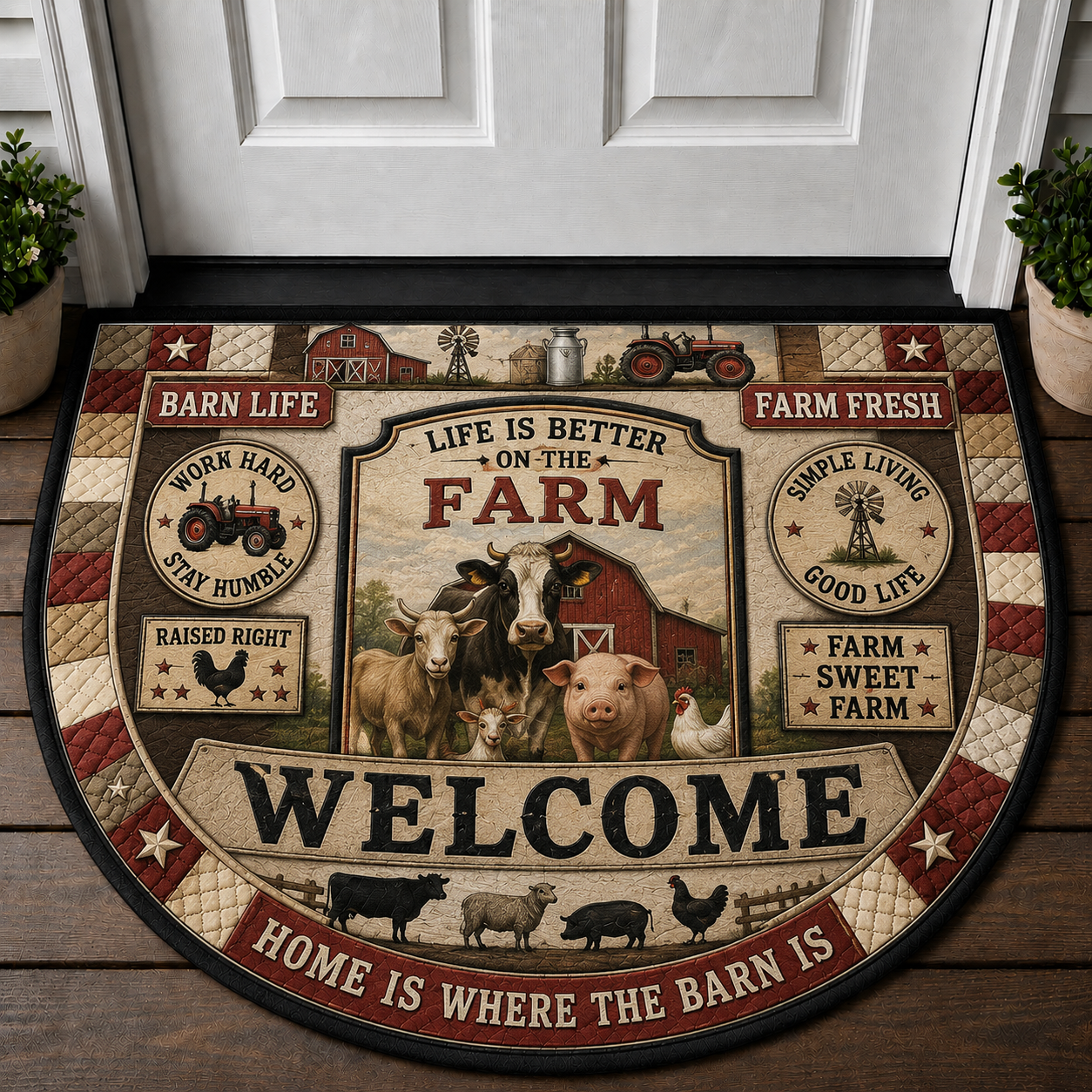Chicken Mom Welcome Mat - Just A Girl Who Loves Chickens Doormat - 5to9vibe