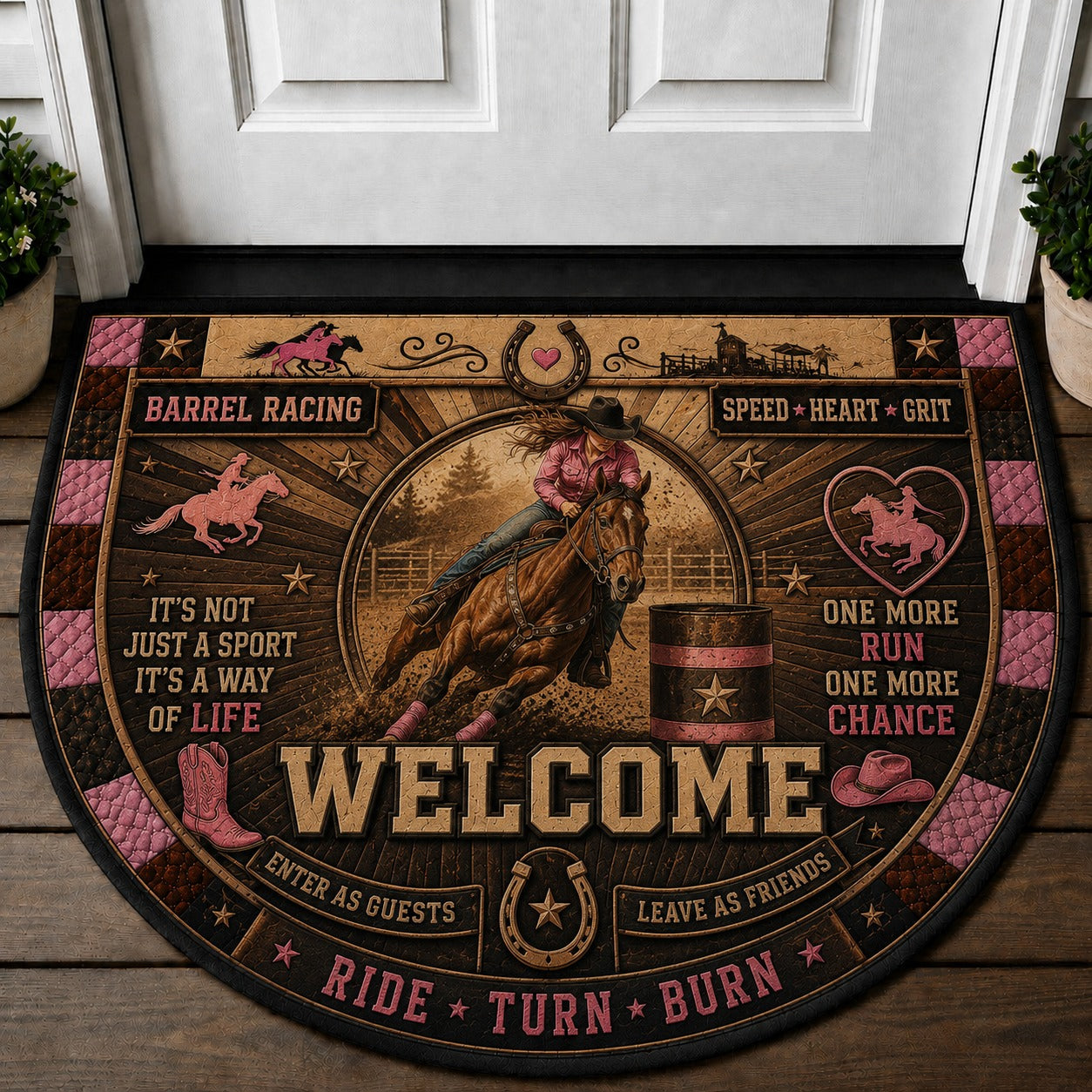 Horse Trainer Welcome Mat – "Building Partnerships" Equestrian Training Doormat - 5to9vibe