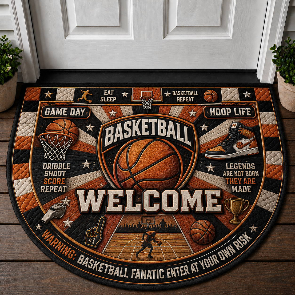 Running Welcome Mat - Motivational Trail Runner Outdoor Doormat - 5to9vibe