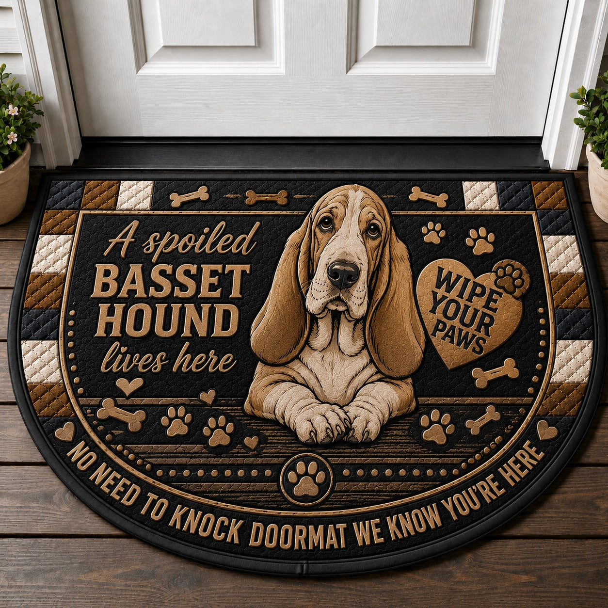 Boxer Welcome Mat – "A Boxer Lives Here" Funny Dog Breed Doormat - 5to9vibe