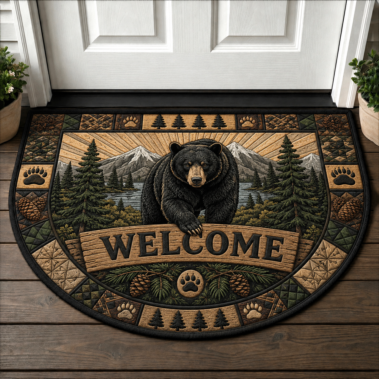 Mountain Lion Welcome Mat - Nature Is My Home Wilderness Outdoor Doormat - 5to9vibe