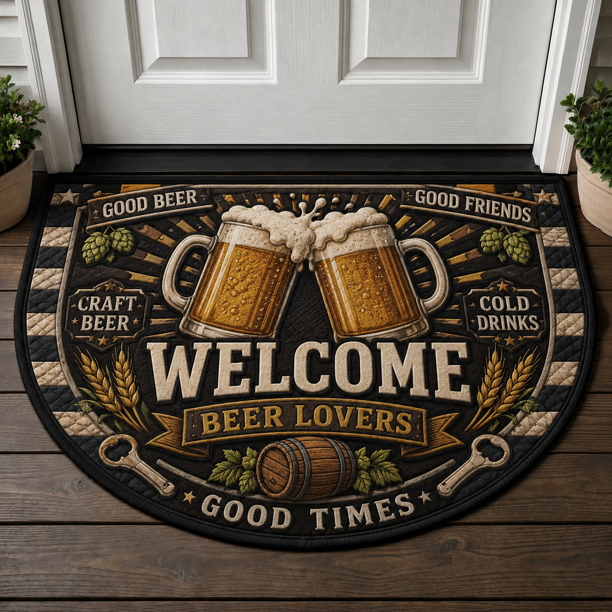 Good Food Good Mood Foodie Doormat - Culinary Lover Kitchen Welcome Mat - 5to9vibe