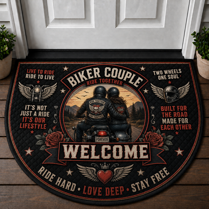 Ride Free Chopper Motorcycle Welcome Mat - Custom American Biker Doormat - 5to9vibe