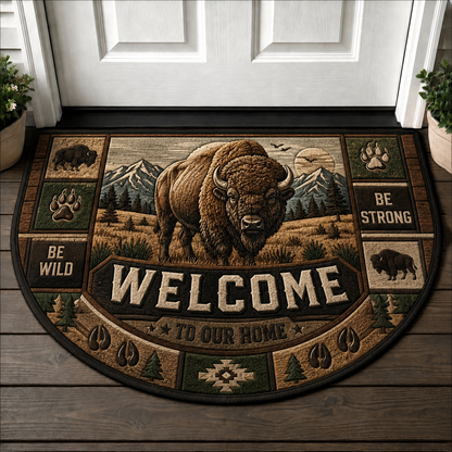 Bear Welcome Mat – Rustic Wilderness Nature Outdoor Doormat - 5to9vibe