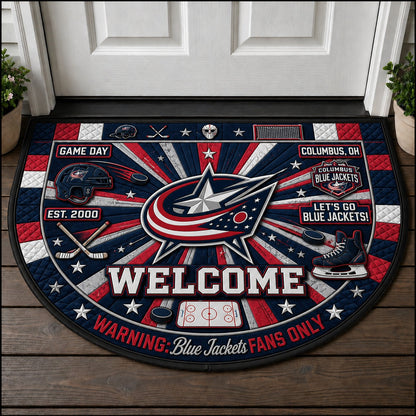 Hockey All Teams Custom Quilted Print Premium Welcome Mat – Personalized Baseball Doormat