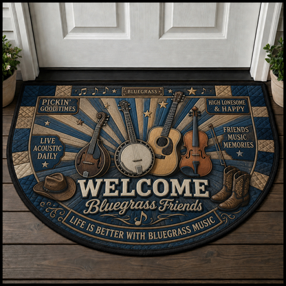 Country Music Welcome Mat - Cowboy Hat Boots Guitar Outdoor Doormat - 5to9vibe