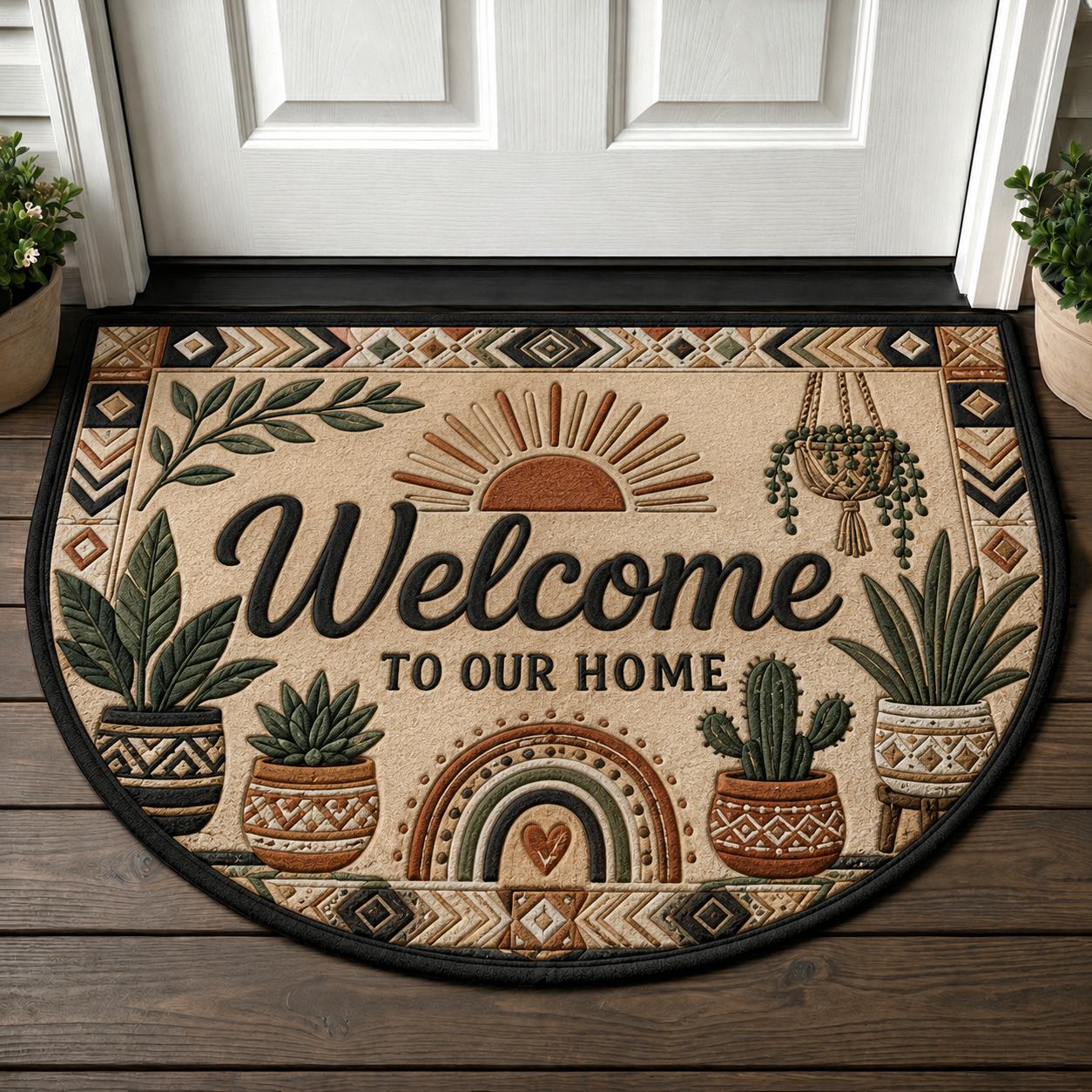 Welcome To Our Modern Farmhouse Doormat - Clean Minimalist Country Welcome Mat - 5to9vibe