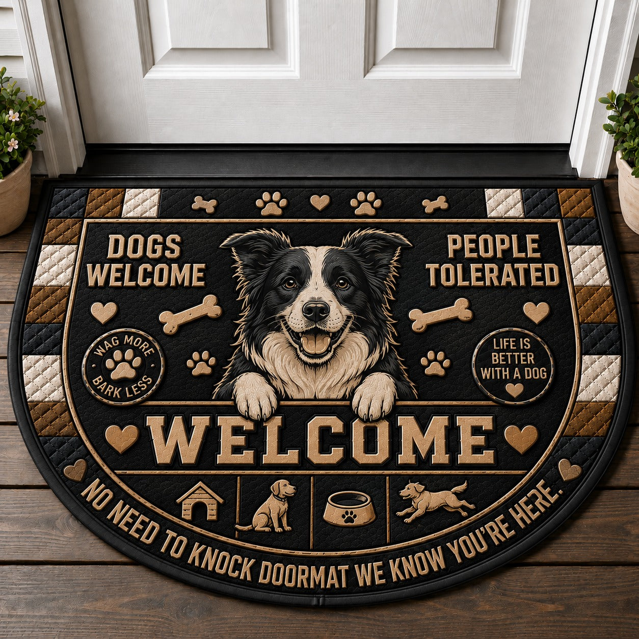 German Shepherd Welcome Mat – "A Spoiled Shepherd Lives Here" Doormat - 5to9vibe