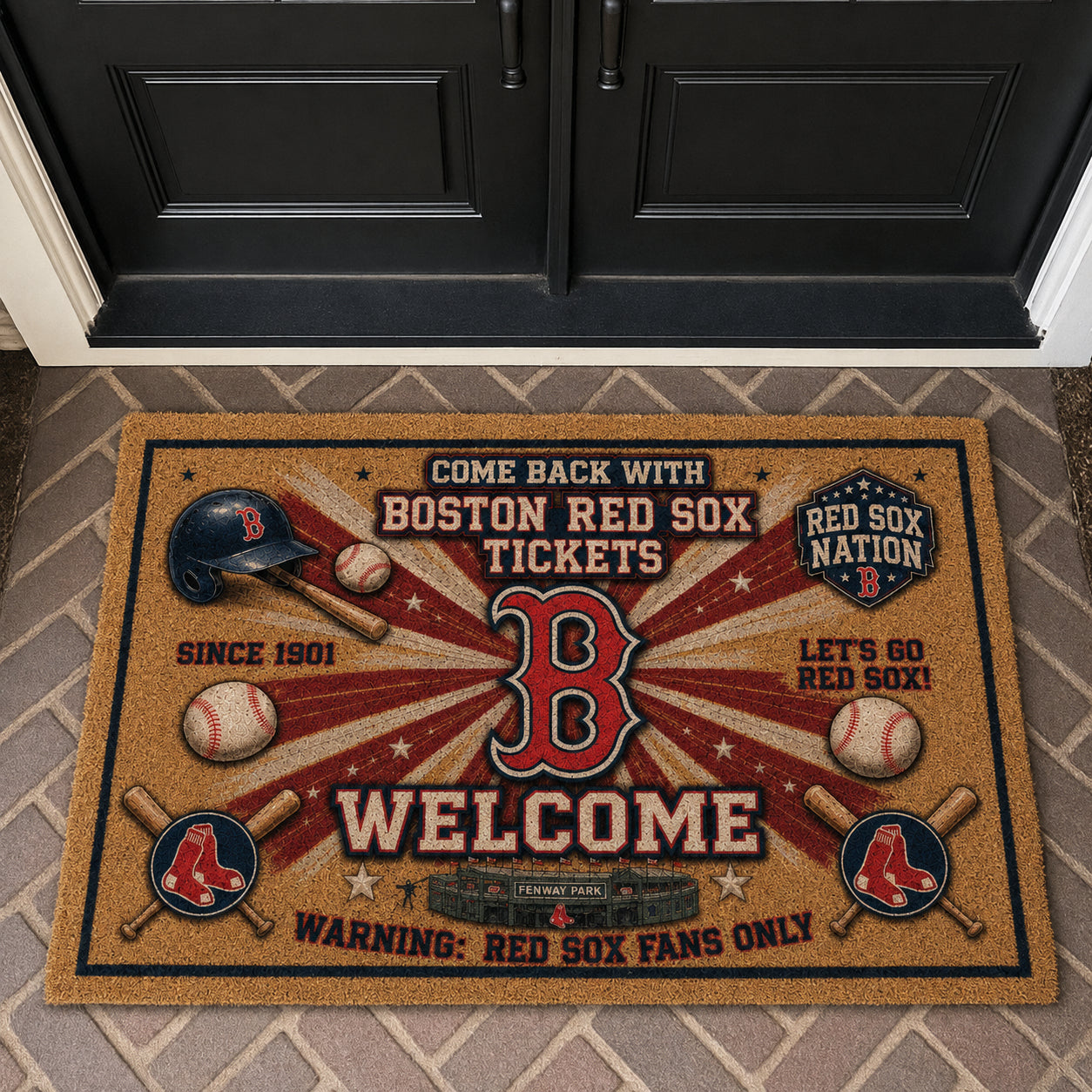 Baseball All Teams Custom Quilted Print Premium Welcome Mat – Personalized Baseball Doormat