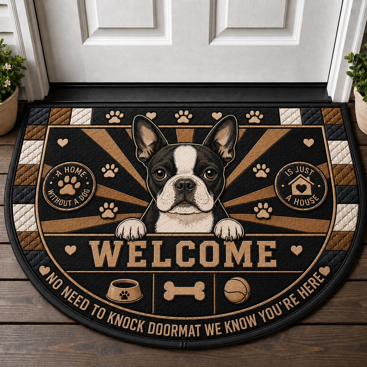 Dog Grandma Welcome Mat - Spoiled Dogs Live Here House Doormat - 5to9vibe