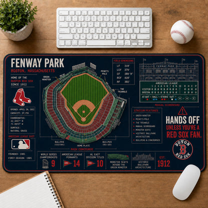 All Baseball Legendary Stadiums Masterplan Desk Mat Mouse Pad Plus Size - 5to9vibe