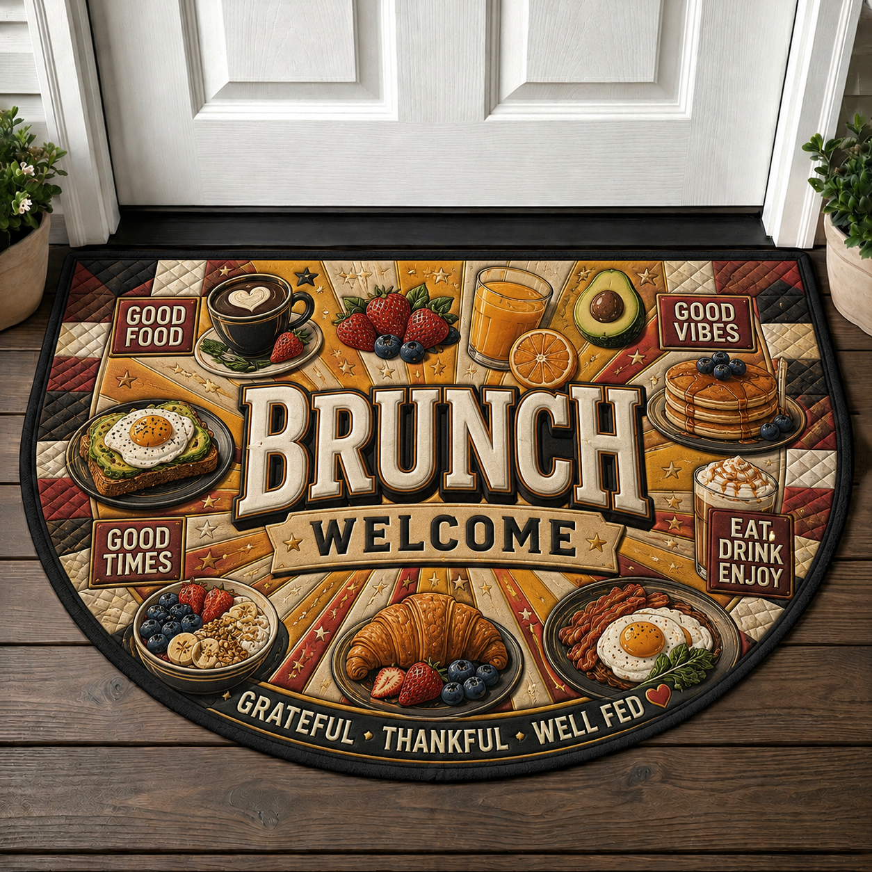 But First Coffee Welcome Mat - Espresso Bean Coffee Bar Doormat - 5to9vibe