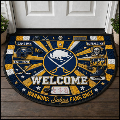 Hockey All Teams Custom Quilted Print Premium Welcome Mat – Personalized Baseball Doormat