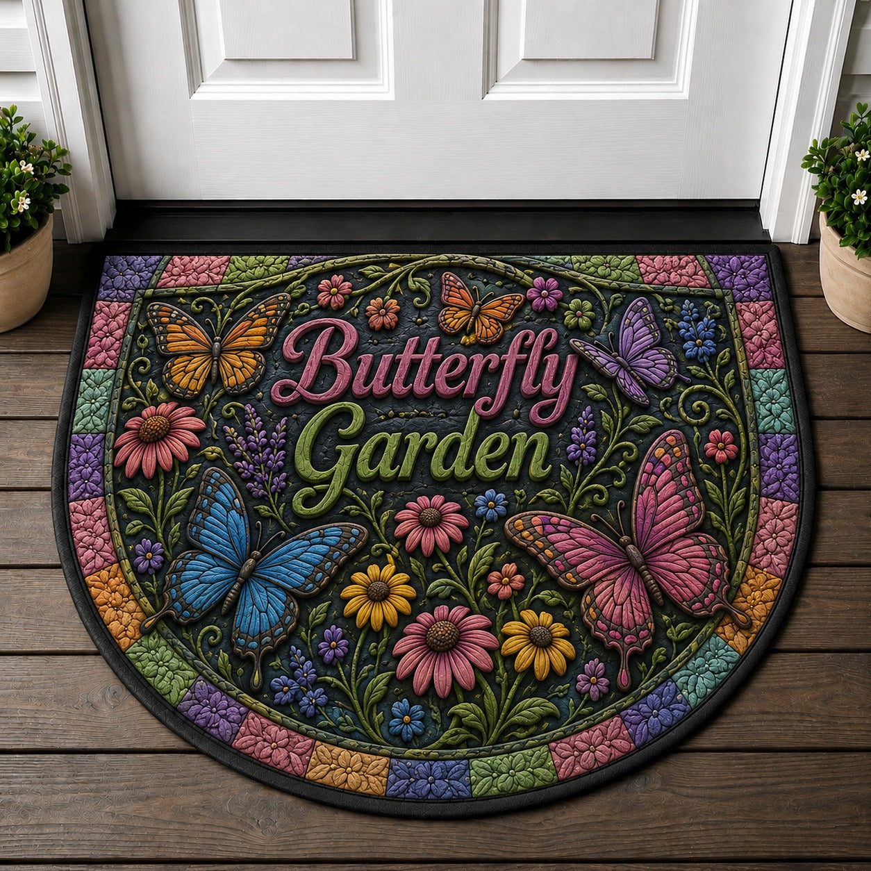 Welcome To Our Route 66 Doormat - Route 66 Vintage Car Road Trip Welcome Mat - 5to9vibe