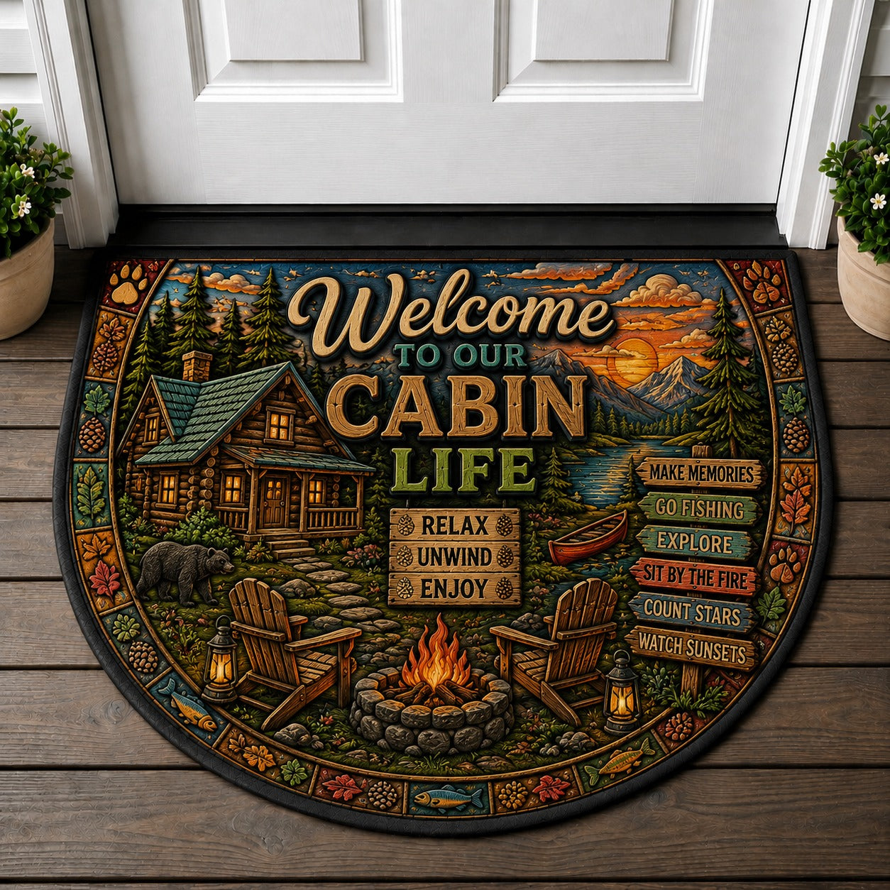 Welcome To Our Plant House Doormat - House Plants Botanical Plant Lover Welcome Mat - 5to9vibe