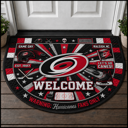 Hockey All Teams Custom Quilted Print Premium Welcome Mat – Personalized Baseball Doormat