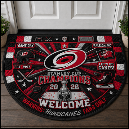 Hockey All Teams Custom Quilted Print Premium Welcome Mat – Personalized Baseball Doormat