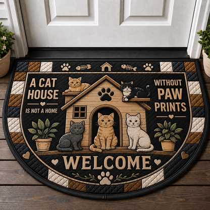 Tabbies Welcome Doormat - People Tolerated Tabby Cat Welcome Mat - 5to9vibe