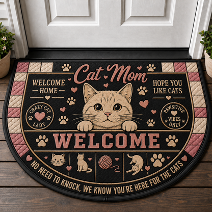 Ragdoll Cats Welcome Doormat - People Tolerated Cat Lover Mat - 5to9vibe