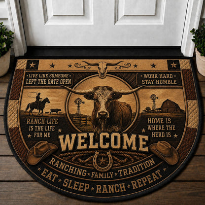 Cowgirl Welcome Mat – "Live Love Ride" Western Cowgirl Home Decor Doormat - 5to9vibe