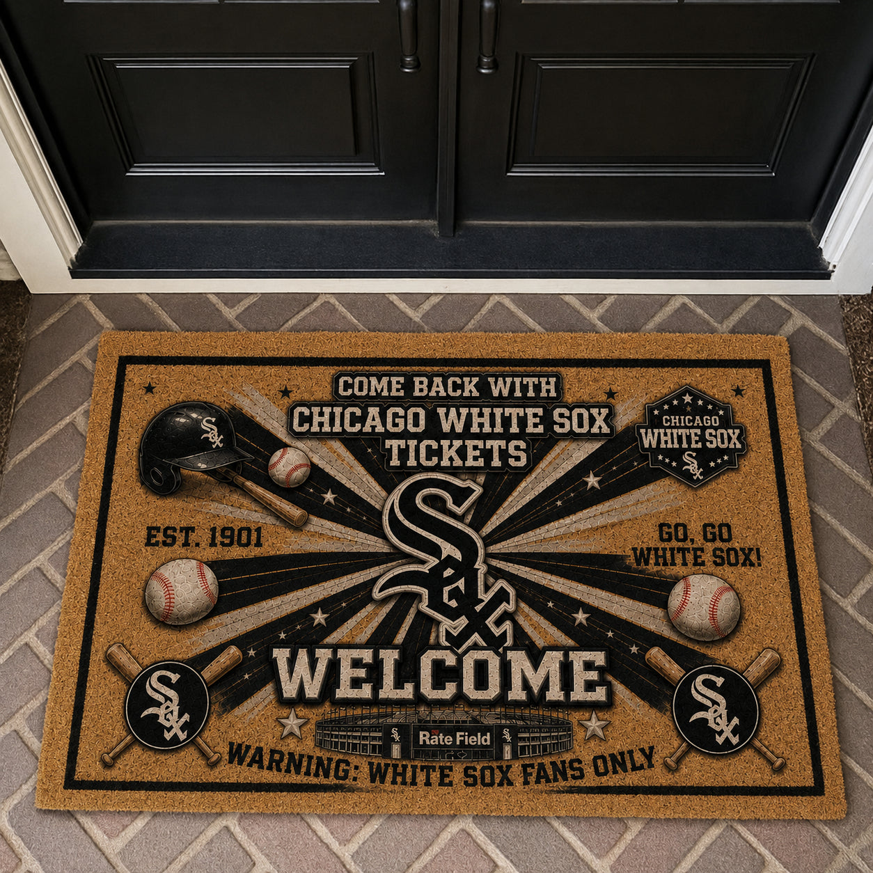 Baseball All Teams Custom Quilted Print Premium Welcome Mat – Personalized Baseball Doormat