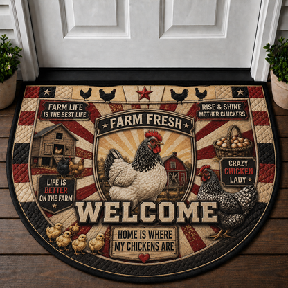 Welcome To Our Farm House Highland Cow Doormat - Country Charm Welcome Mat - 5to9vibe