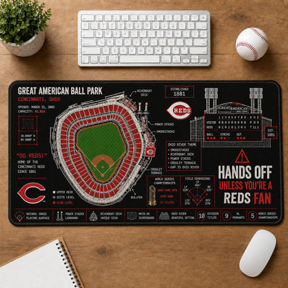 All Baseball Legendary Stadiums Masterplan Desk Mat Mouse Pad Plus Size - 5to9vibe