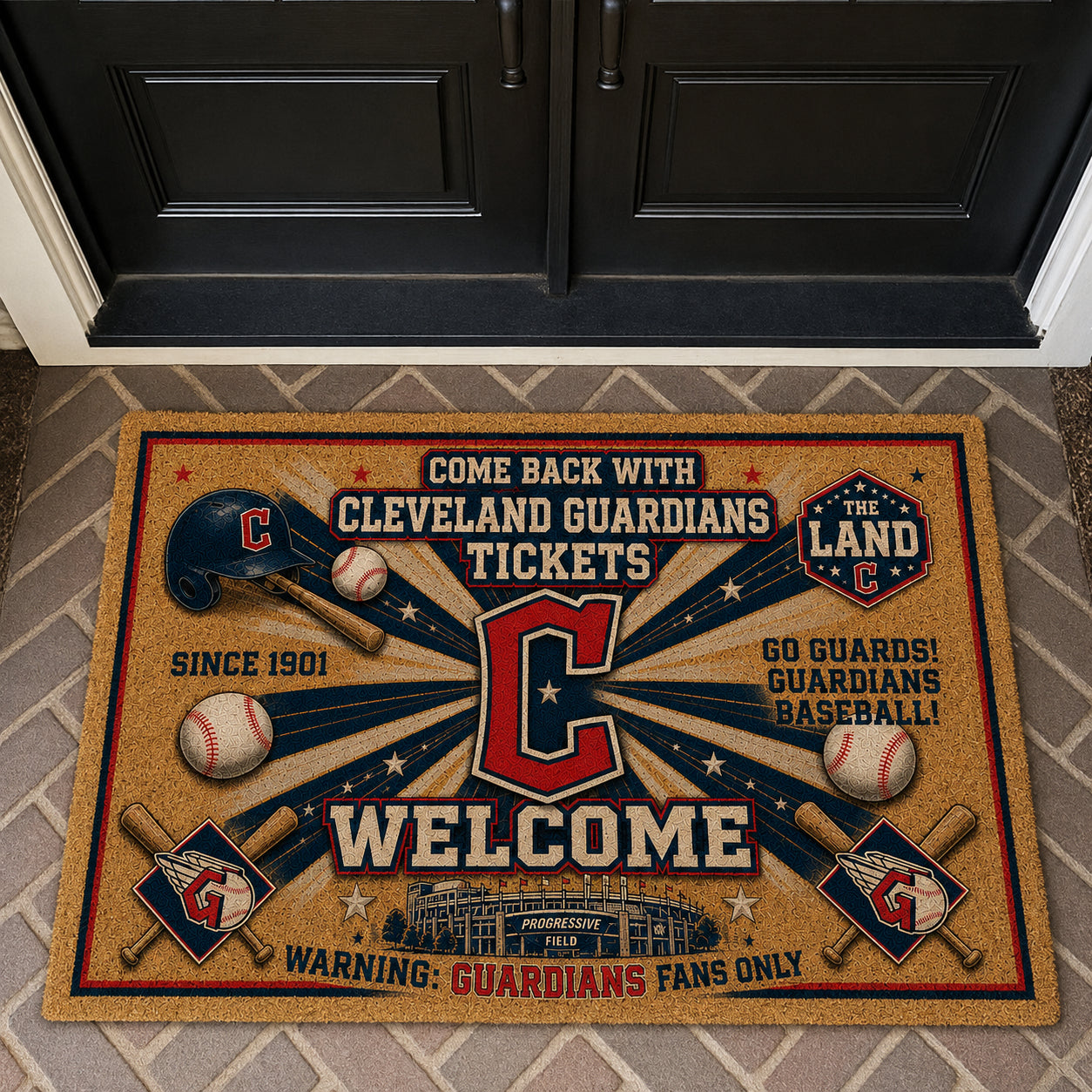 Baseball All Teams Custom Quilted Print Premium Welcome Mat – Personalized Baseball Doormat