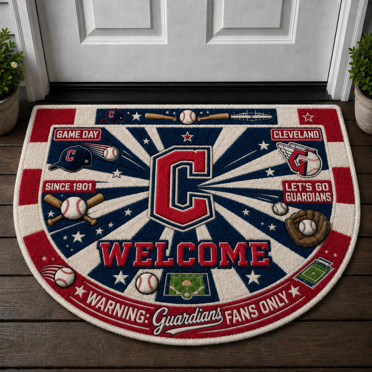Baseball All Teams Custom Quilted Print Premium Welcome Mat – Personalized Baseball Doormat