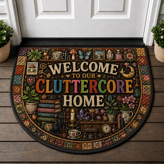 Welcome To Our Cluttercore Home Doormat - Cluttercore Maximalist Aesthetic Welcome Mat - 5to9vibe