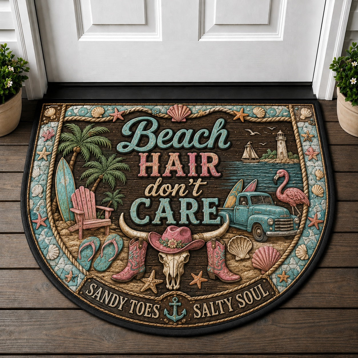 Welcome Good Home Good Vibes Doormat - Japandi Zen Garden Japanese Welcome Mat - 5to9vibe