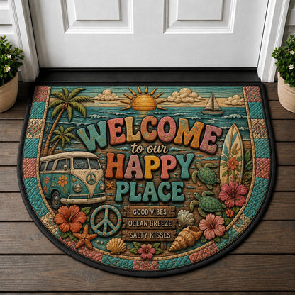 Beach Hair Don't Care Doormat - Coastal Cowgirl Western Boho Beach Welcome Mat - 5to9vibe