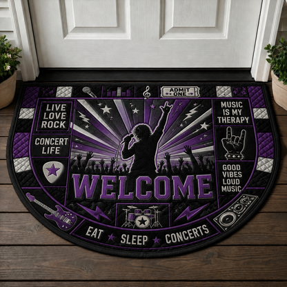 Drummer Zone Welcome Mat - Rhythm Is Life Percussionist Outdoor Doormat - 5to9vibe