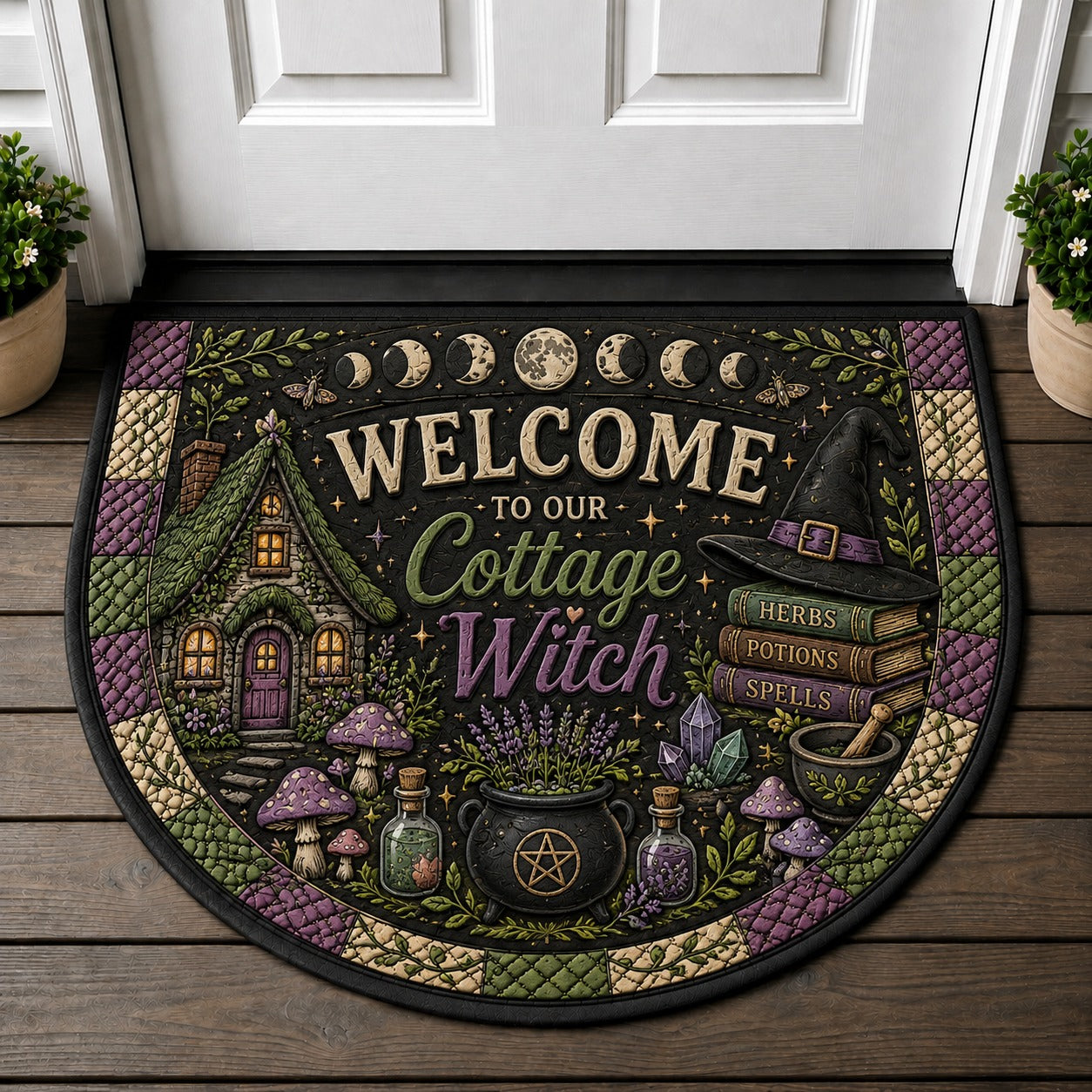 Flower Power Welcome Doormat - Flower Power Retro 70s Peace Sign Welcome Mat - 5to9vibe